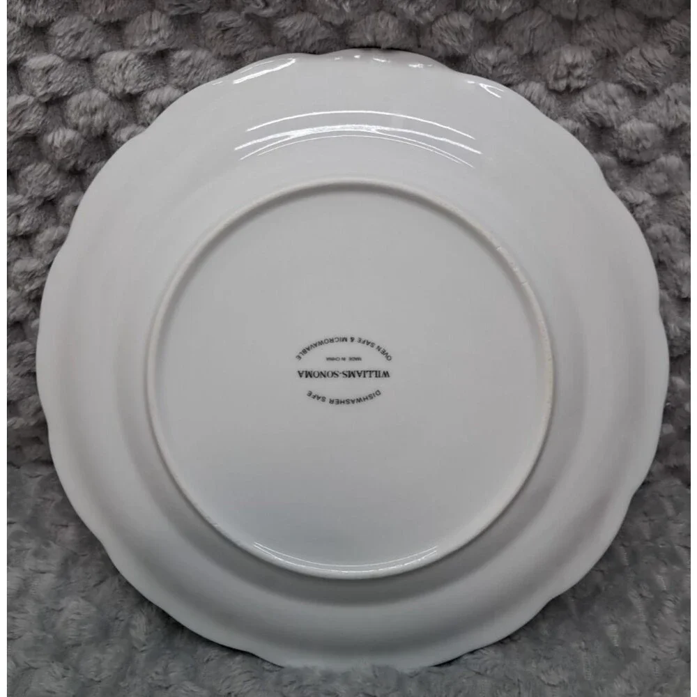 Set 4 Williams Sonoma Dinner Plates Acorn Turkey Thanksgiving Transferware 10.5